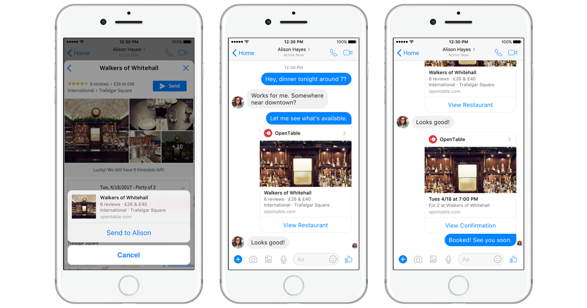 Reservations get collaborative with OpenTable bot for Facebook Messenger -  Restobiz